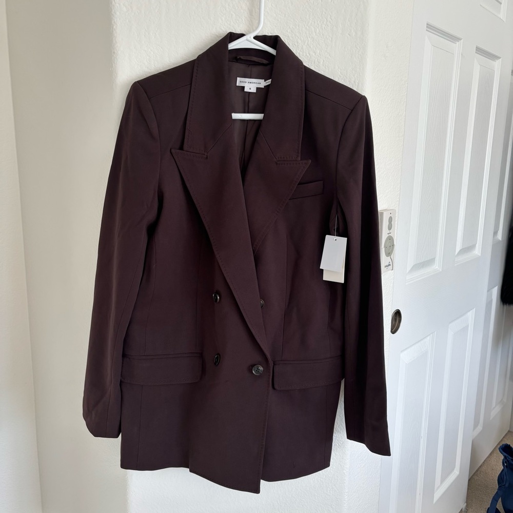 Good American - ESSENTIAL SUITING OVERSIZED DOUBLE BREASTED BLAZER - Picture 3 of 7